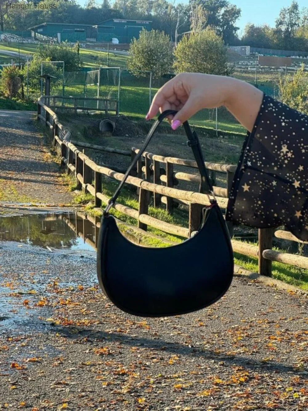 Y2K Crescent Purse Small Shoulder Bag Vegan Leather Convertible Clutch